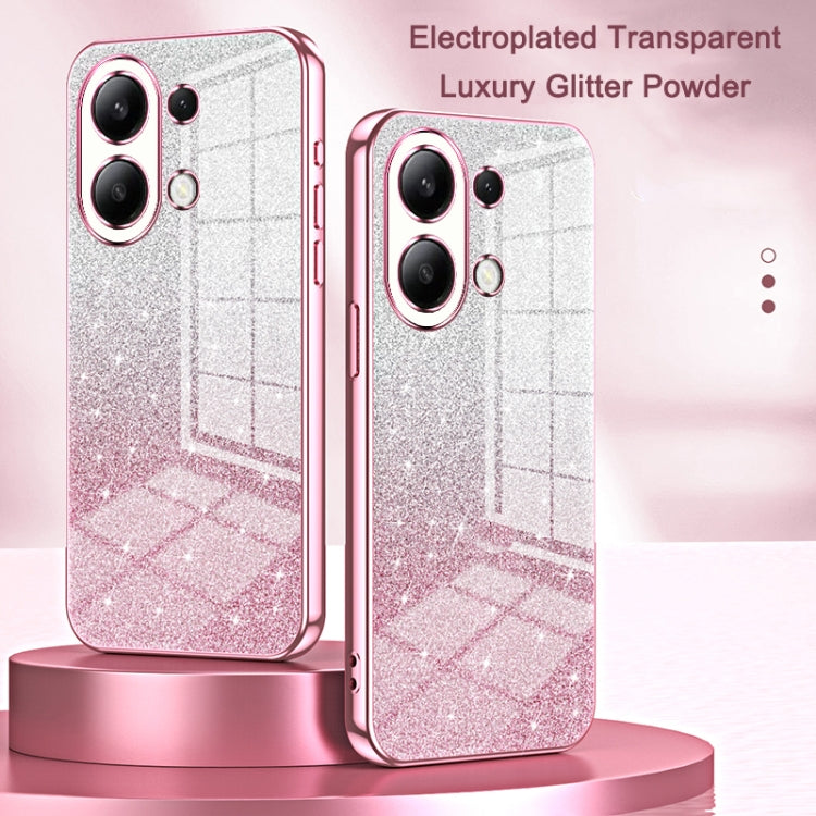 For Xiaomi Redmi K50 / K50 Pro Gradient Glitter Powder Electroplated Phone Case(Pink) - Xiaomi Cases by buy2fix | Online Shopping UK | buy2fix