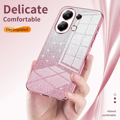 For Xiaomi Redmi Note 11T 5G/Note 11S 5G Gradient Glitter Powder Electroplated Phone Case(Black) - Xiaomi Cases by buy2fix | Online Shopping UK | buy2fix