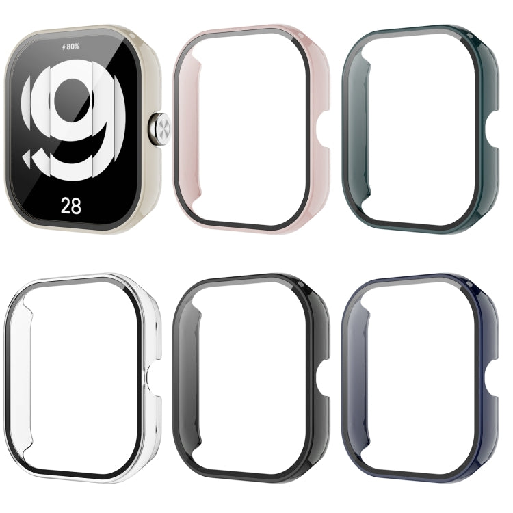 For Redmi Watch 4 PC + Tempered Glass Integrated Watch Protective Case(Transparent) - Watch Cases by buy2fix | Online Shopping UK | buy2fix