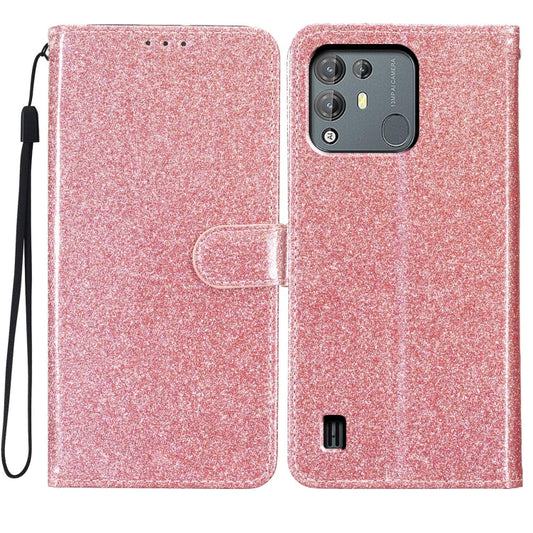 For Blackview A55 Pro Glitter Powder Flip Leather Phone Case(Rose Gold) - More Brand by buy2fix | Online Shopping UK | buy2fix