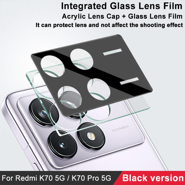 For Xiaomi Redmi K70 5G/K70 Pro 5G/K70E 5G imak High Definition Integrated Glass Lens Film Black Version - For Xiaomi by imak | Online Shopping UK | buy2fix