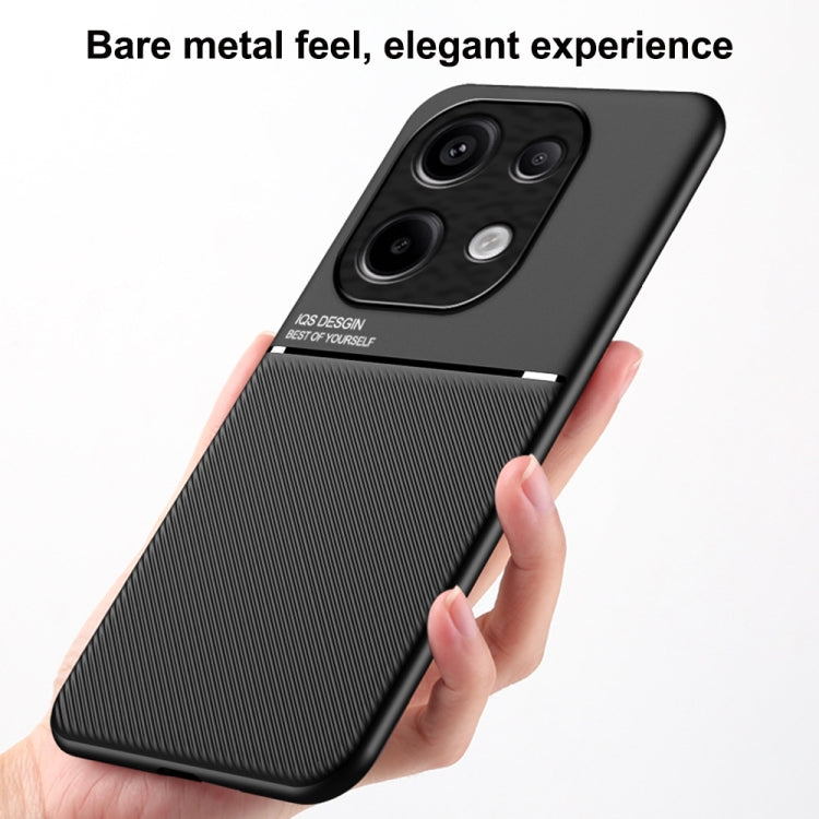 For Xiaomi Redmi Note 13 Pro 4G Classic Tilt Strip Grain Magnetic Shockproof PC + TPU Phone Case(Blue) - Note 13 Pro Cases by buy2fix | Online Shopping UK | buy2fix