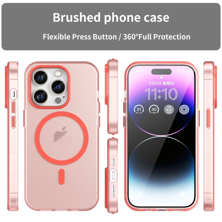 For iPhone 16 Pro MagSafe Frosted Translucent TPU + PC Full Coverage Phone Case(Red) - iPhone 16 Pro Cases by buy2fix | Online Shopping UK | buy2fix