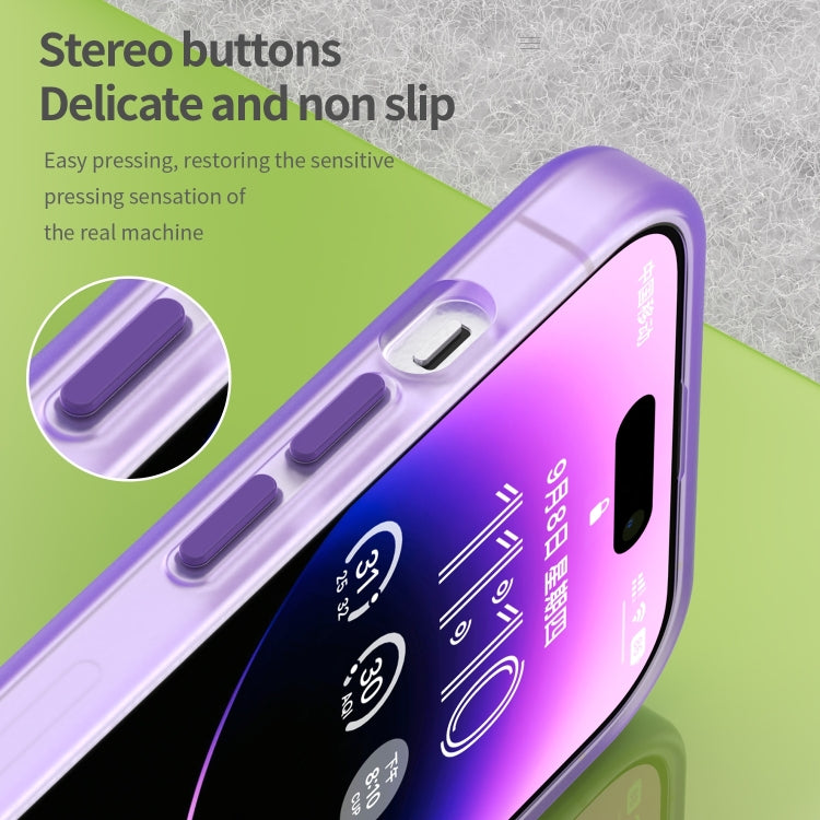 For iPhone 16 Pro Max MagSafe Frosted Translucent TPU + PC Full Coverage Phone Case(Dark Purple) - iPhone 16 Pro Max Cases by buy2fix | Online Shopping UK | buy2fix