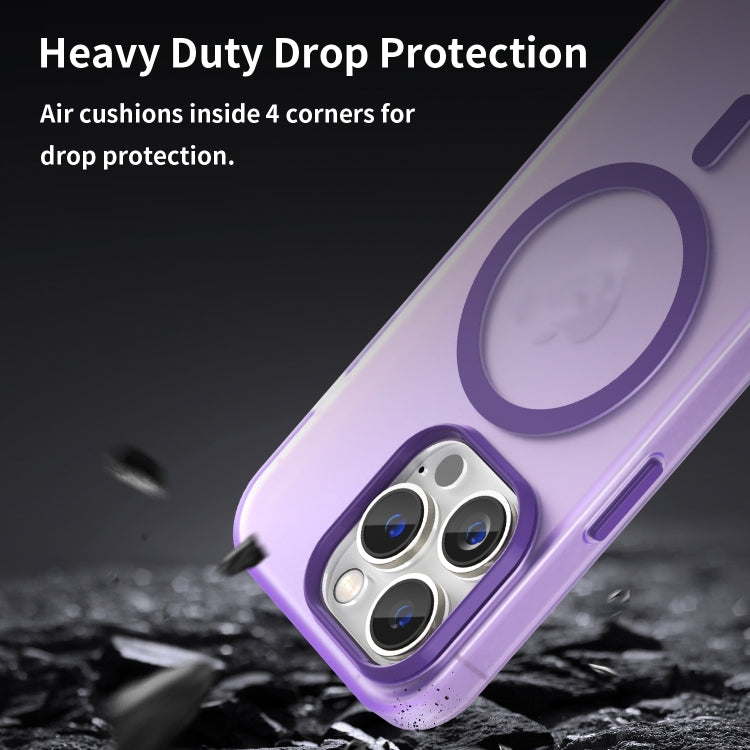 For iPhone 16 Pro Max MagSafe Frosted Translucent TPU + PC Full Coverage Phone Case(Dark Purple) - iPhone 16 Pro Max Cases by buy2fix | Online Shopping UK | buy2fix