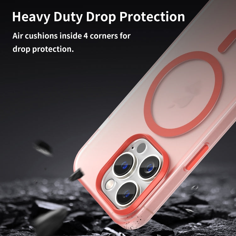 For iPhone 16 Pro Max MagSafe Frosted Translucent TPU + PC Full Coverage Phone Case(Red) - iPhone 16 Pro Max Cases by buy2fix | Online Shopping UK | buy2fix