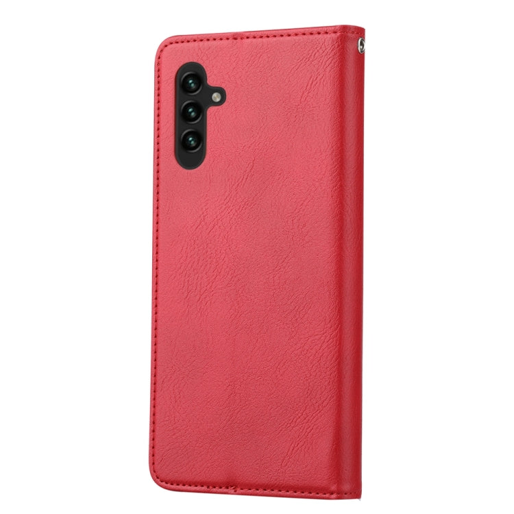 For Samsung Galaxy S25+ 5G Knead Skin Texture Flip Leather Phone Case(Red) - Galaxy S25+ 5G Cases by buy2fix | Online Shopping UK | buy2fix