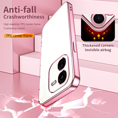 For vivo iQOO Z9x Transparent Plating Fine Hole Phone Case(Purple) - vivo Cases by buy2fix | Online Shopping UK | buy2fix