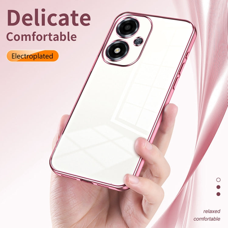 For OPPO A2m Transparent Plating Fine Hole Phone Case(Transparent) - OPPO Cases by buy2fix | Online Shopping UK | buy2fix