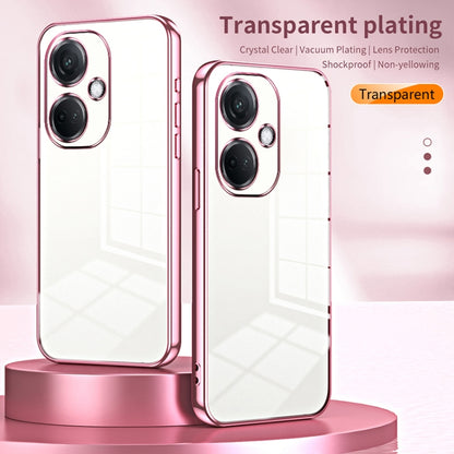 For OPPO K11 Transparent Plating Fine Hole Phone Case(Transparent) - OPPO Cases by buy2fix | Online Shopping UK | buy2fix