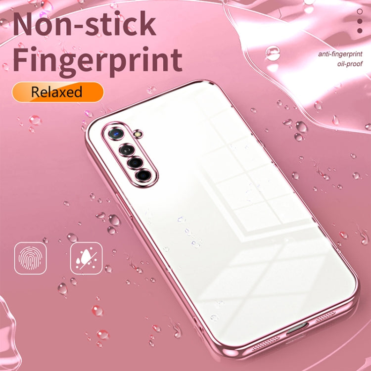 For OPPO K5 / Realme XT/XT 730G Transparent Plating Fine Hole Phone Case(Pink) - OPPO Cases by buy2fix | Online Shopping UK | buy2fix