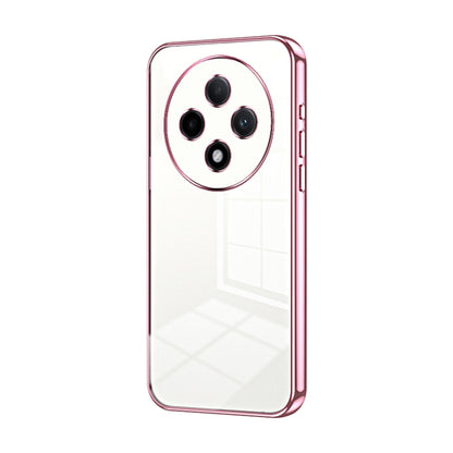 For OPPO A3 Pro Transparent Plating Fine Hole Phone Case(Pink) - OPPO Cases by buy2fix | Online Shopping UK | buy2fix