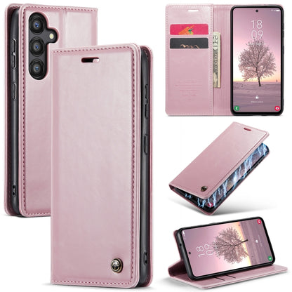 For Samsung Galaxy A35 5G CaseMe 003 Crazy Horse Texture Flip Leather Phone Case(Pink) - Galaxy Phone Cases by CaseMe | Online Shopping UK | buy2fix