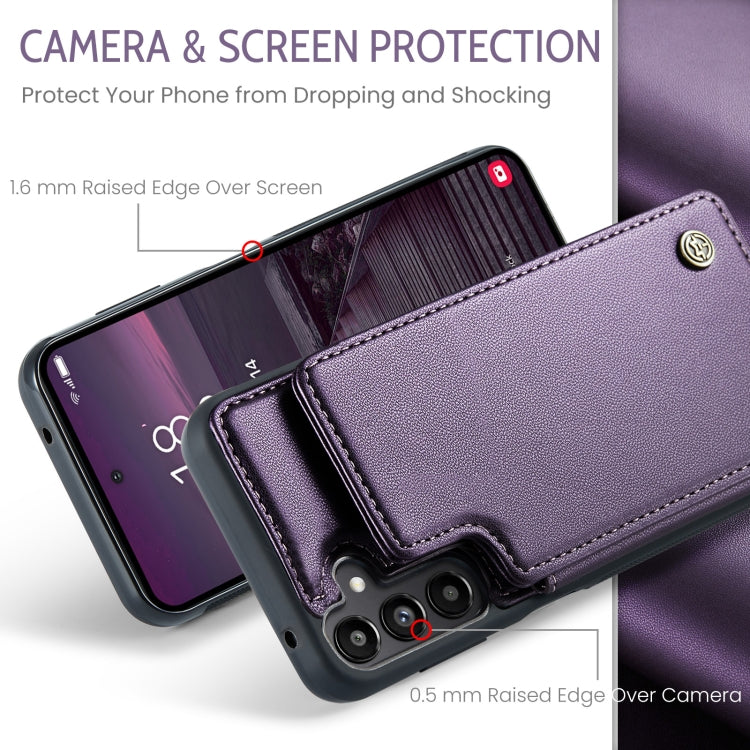 For Samsung Galaxy A55 5G CaseMe C22 PC+TPU Business Style RFID Anti-theft Leather Phone Case(Purple) - Galaxy Phone Cases by CaseMe | Online Shopping UK | buy2fix