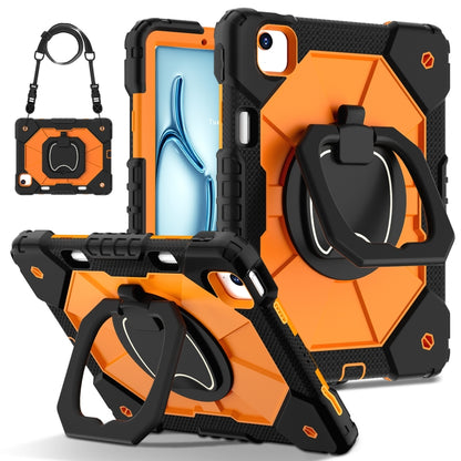 For iPad Air 11 2024 Contrast Color Robot Silicone Hybrid PC Tablet Case(Black Orange) - iPad Air 11 2024 Cases by buy2fix | Online Shopping UK | buy2fix