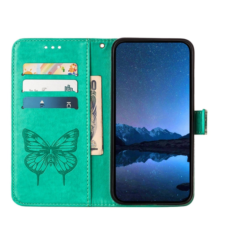 For Xiaomi Redmi K70 / K70 Pro Embossed Butterfly Leather Phone Case(Green) - K70 Cases by buy2fix | Online Shopping UK | buy2fix