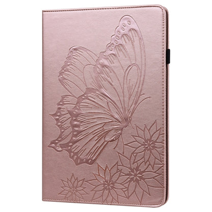 For iPad Pro 13 2024 Big Butterfly Embossed Leather Tablet Case(Rose Gold) - iPad Pro 13 2024 Cases by buy2fix | Online Shopping UK | buy2fix