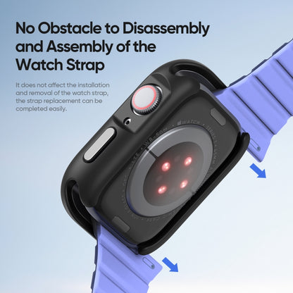 For Apple Watch 4 / 5 / 6 / SE 44mm DUX DUCIS Bamo Series Hollow PC + TPU Watch Protective Case(Black+Grey) - Watch Cases by DUX DUCIS | Online Shopping UK | buy2fix