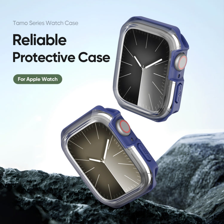 For Apple Watch 9 / 8 / 7 45mm DUX DUCIS Tamo Series Hollow PC + TPU Watch Protective Case(Transparent Blue) - Watch Cases by DUX DUCIS | Online Shopping UK | buy2fix