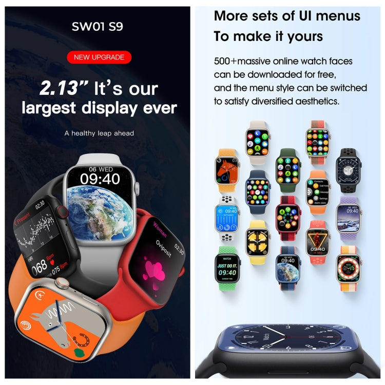 WIWU SW01 S9 2.1 inch IPS Screen IP68 Waterproof Bluetooth Smart Watch(Gold) - Smart Watches by WIWU | Online Shopping UK | buy2fix