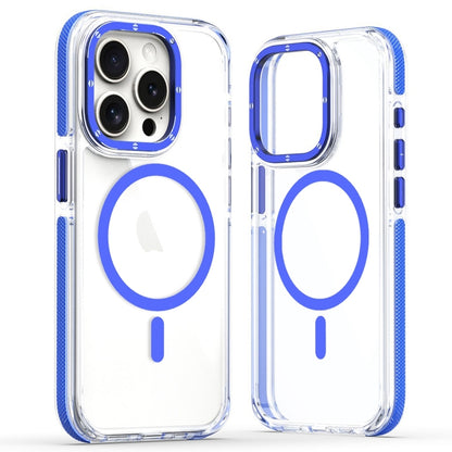 For iPhone 13 Pro Dual-Color Clear Acrylic Hybrid TPU MagSafe Phone Case(Blue) - iPhone 13 Pro Cases by buy2fix | Online Shopping UK | buy2fix