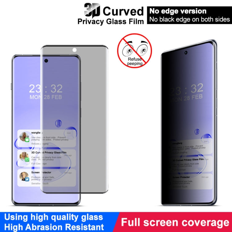 For OPPO Find X7 5G imak 3D Curved Privacy Full Screen Tempered Glass Film - Find X7 Tempered Glass by imak | Online Shopping UK | buy2fix