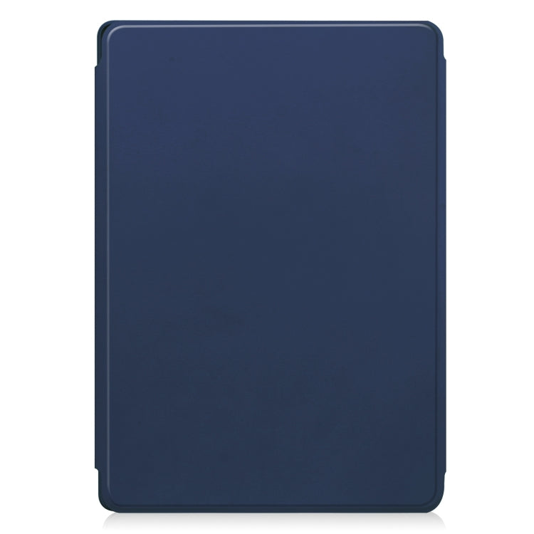 For Lenovo Tab M11/Xiaoxin Pad 11 2024 360 Rotation Transparent Smart Leather Case with Keyboard(Dark Blue) - Lenovo by buy2fix | Online Shopping UK | buy2fix