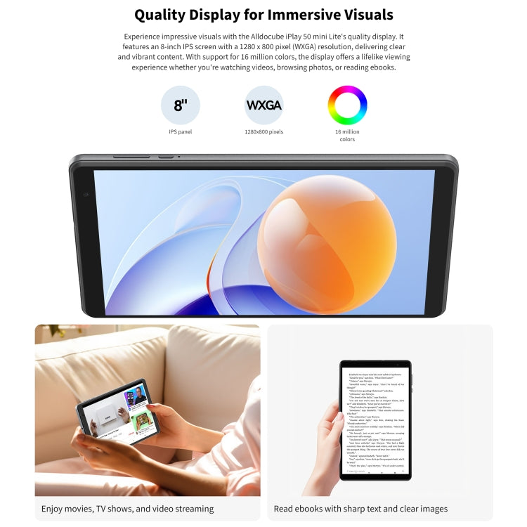 ALLDOCUBE iPlay 50 mini Lite WiFi Tablet, 4GB+64GB, 8 inch Android 13 Allwinner A523 Octa Core - ALLDOCUBE by ALLDOCUBE | Online Shopping UK | buy2fix