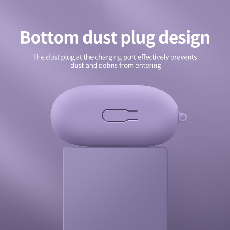 For Huawei FreeClip Earphone Liquid Silicone Protective Case(Purple) - Huawei Earphone Case by buy2fix | Online Shopping UK | buy2fix
