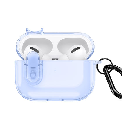 For AirPods Pro 2 DUX DUCIS PECL Series Split Transparent Earphone Case with Hook(Blue) - For AirPods Pro 2 by DUX DUCIS | Online Shopping UK | buy2fix