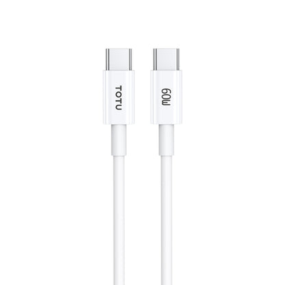 TOTU CB-1-CC 60W USB-C/Type-C to USB-C/Type-C Fast Charging Data Cable, Length: 1m(White) - USB-C & Type-C Cable by TOTUDESIGN | Online Shopping UK | buy2fix