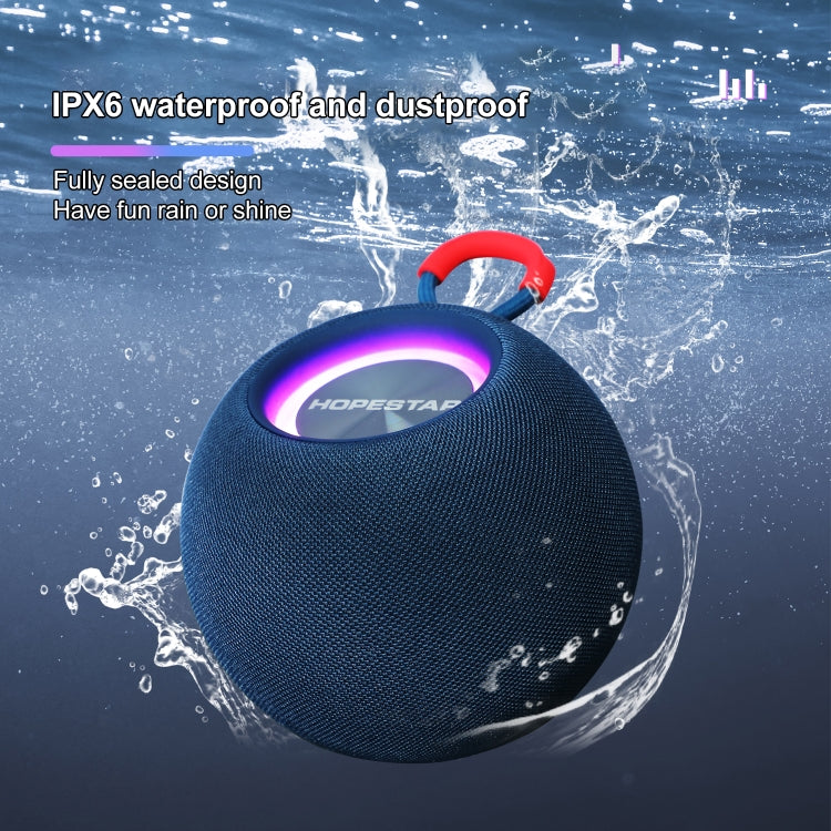 HOPESTAR H52 IPX6 Waterproof Portable Wireless Bluetooth Speaker(Blue) - Waterproof Speaker by HOPESTAR | Online Shopping UK | buy2fix