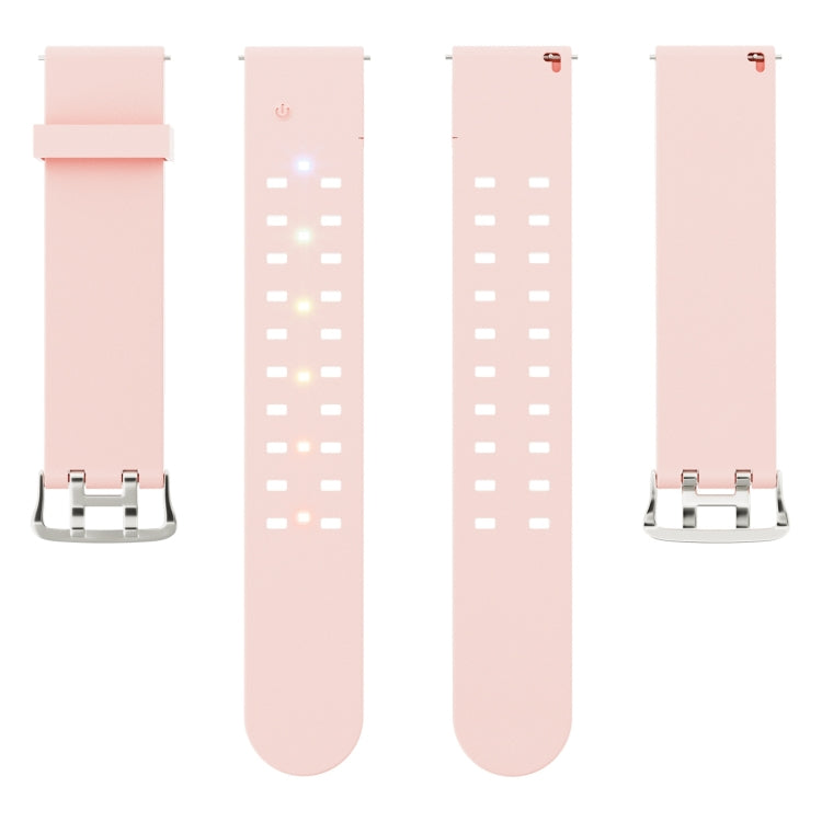 For Apple Watch Ultra 2 49mm Luminous Colorful Light Silicone Watch Band(Pink) - Watch Bands by buy2fix | Online Shopping UK | buy2fix