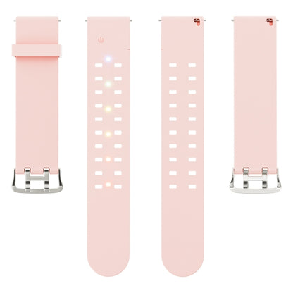 For Apple Watch Series 9 45mm Luminous Colorful Light Silicone Watch Band(Pink) - Watch Bands by buy2fix | Online Shopping UK | buy2fix