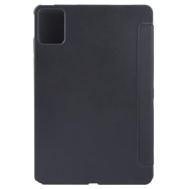 For Lenovo Tab M11/ Xiaoxin Pad 11 2024 Tri-fold Silicone Leather Tablet Case(Black) - Lenovo by buy2fix | Online Shopping UK | buy2fix