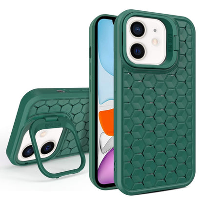 For iPhone 11 Honeycomb Radiating Lens Holder Magsafe Phone Case(Green) - iPhone 11 Cases by buy2fix | Online Shopping UK | buy2fix