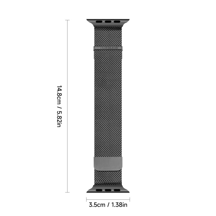 For Apple Watch Series 6 40mm DUX DUCIS Milanese Pro Series Stainless Steel Watch Band(Black) - Watch Bands by DUX DUCIS | Online Shopping UK | buy2fix