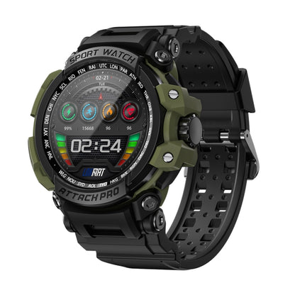 LOKMAT ATTACK Pro 1.32 inch BT5.1 Smart Sport Watch, Support Bluetooth Call / Sleep / Blood Oxygen / Heart Rate / Blood Pressure Health Monitor(Green) - Smart Watches by Lokmat | Online Shopping UK | buy2fix