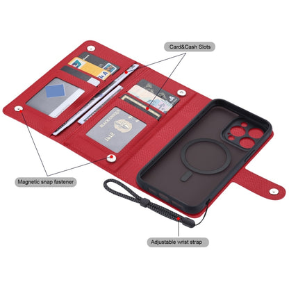 For iPhone 15 Pro ViLi GHA Series Shockproof MagSafe RFID Leather Attraction Horizontal Flip Phone Case(Red) - iPhone 15 Pro Cases by ViLi | Online Shopping UK | buy2fix