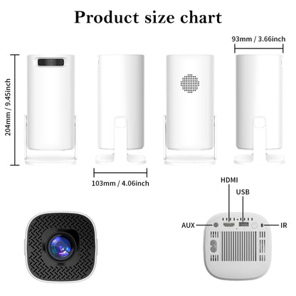 GXMO P30 Android 11 OS HD Portable WiFi Projector, Plug Type:EU Plug(White) - Mini Projector by GXMO | Online Shopping UK | buy2fix