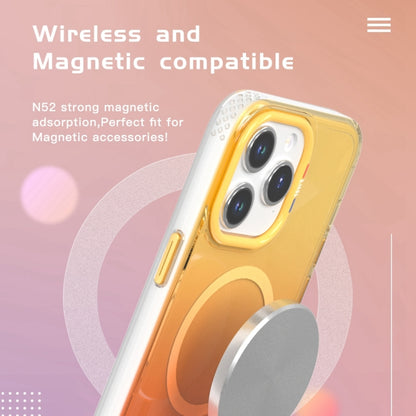 For iPhone 15 Pro TGVIS Aurora Series MagSafe Magnetic Phone Case(Gradient Orange) - iPhone 15 Pro Cases by TGVIS | Online Shopping UK | buy2fix