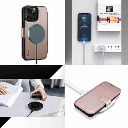 For iPhone 15 Pro Max ESEBLE E1 Nappa Texture MagSafe Holder Leather Phone Case(Rose Gold) - iPhone 15 Pro Max Cases by ESEBLE | Online Shopping UK | buy2fix