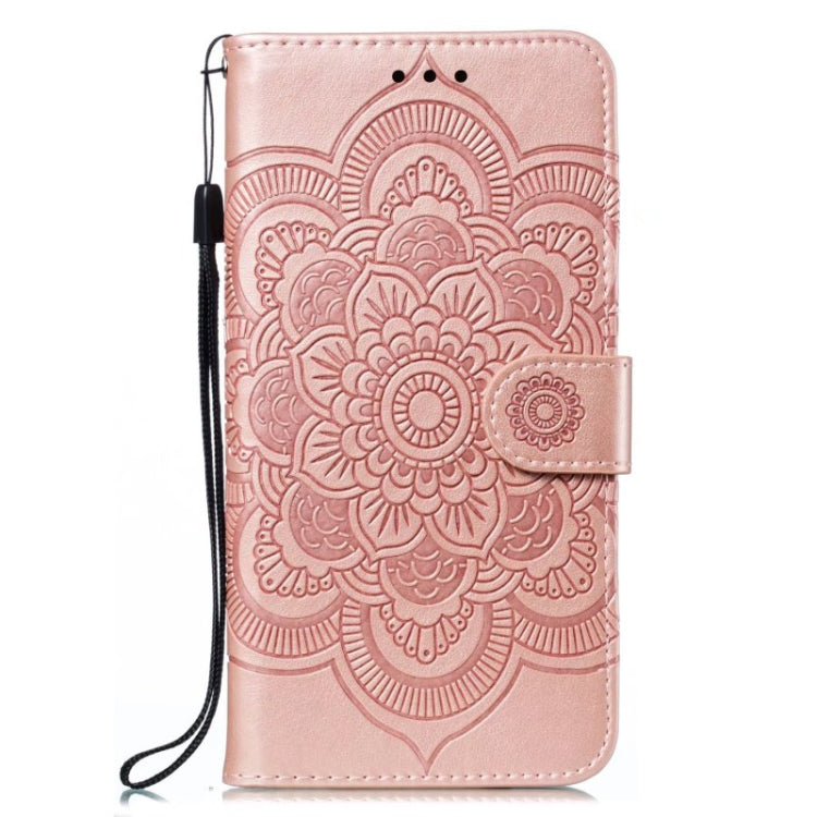 For Motorola Moto G Power 5G 2024 Sun Mandala Embossing Pattern Phone Leather Case(Rose Gold) - Motorola Cases by buy2fix | Online Shopping UK | buy2fix