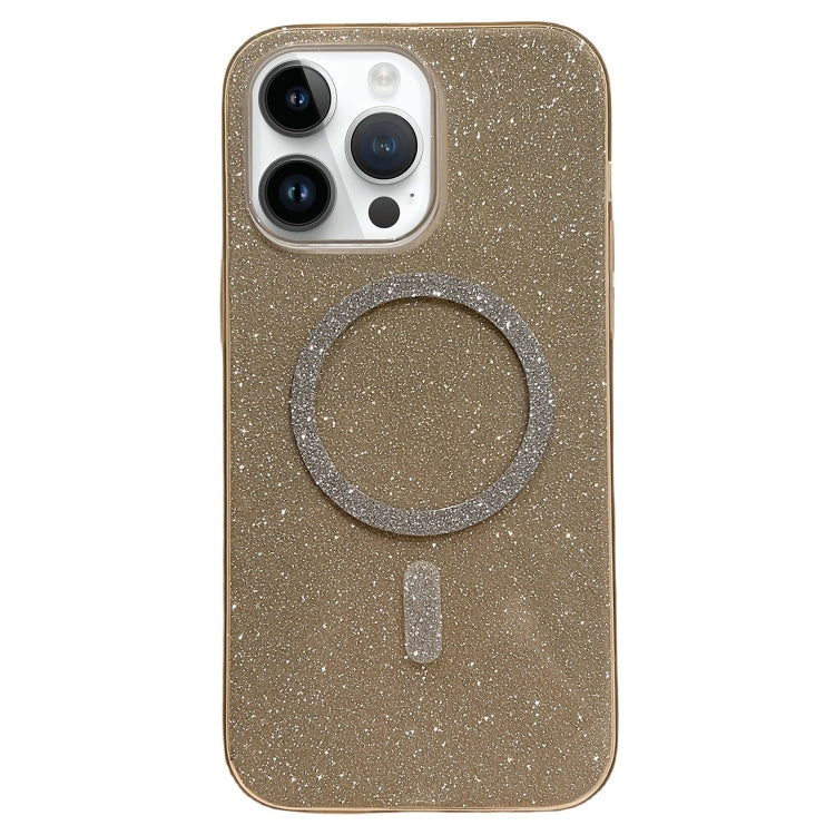 For iPhone 12 Pro Glitter MagSafe Magnetic TPU Phone Case(Gold) - iPhone 12 / 12 Pro Cases by buy2fix | Online Shopping UK | buy2fix