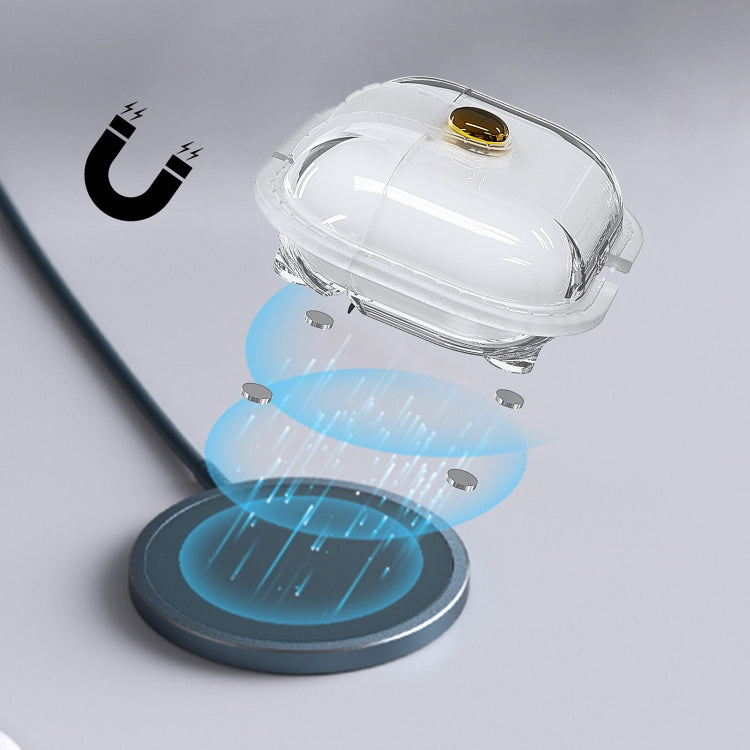 For AirPods Pro 1 Magnetic Clear Armor TPU TWS Earphone Case(Tansparent) - For AirPods Pro by buy2fix | Online Shopping UK | buy2fix