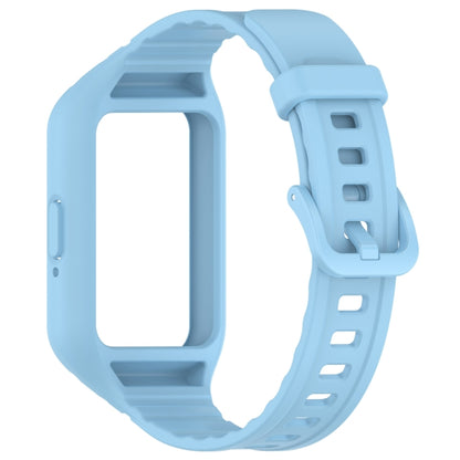 For Samsung Galaxy Fit 3 Solid Color Integrated TPU Watch Band(Light Blue) - Watch Bands by buy2fix | Online Shopping UK | buy2fix