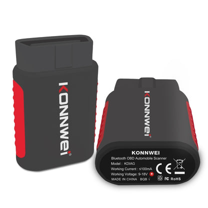 KONNWEI K DIAG Car OBDII Full System Diagnostic Scanner(Black Red) - Code Readers & Scan Tools by KONNWEI | Online Shopping UK | buy2fix