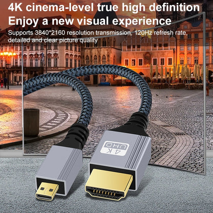 HDTV to Micro HDTV 4K 120Hz Computer Digital Camera HD Video Adapter Cable, Length:10m - Cable by buy2fix | Online Shopping UK | buy2fix