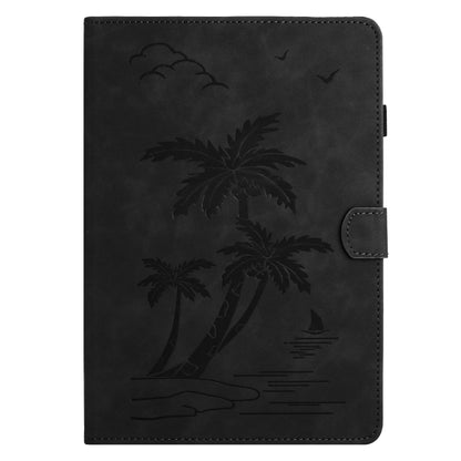 For iPad Pro 11 2024 Coconut Tree Embossed Smart Leather Tablet Case(Black) - iPad Pro 11 2024 Cases by buy2fix | Online Shopping UK | buy2fix