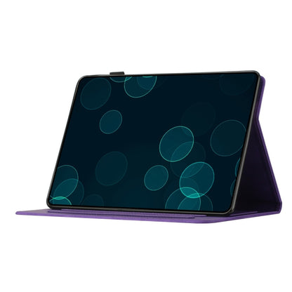 For iPad Pro 11 2024 Coconut Tree Embossed Smart Leather Tablet Case(Purple) - iPad Pro 11 2024 Cases by buy2fix | Online Shopping UK | buy2fix